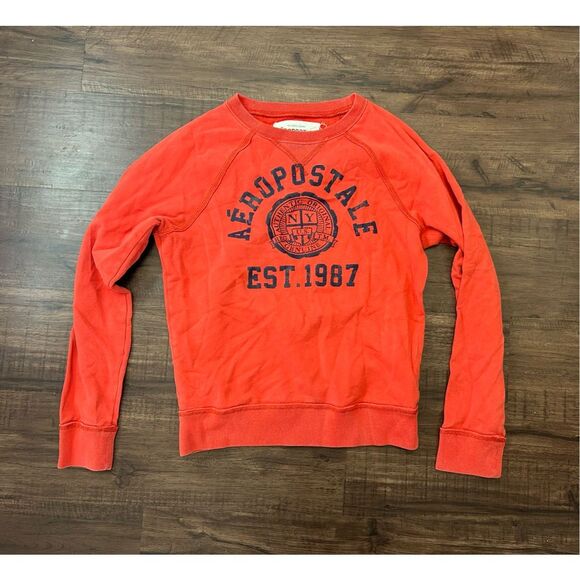 Aeropostale Red Crewneck Sweater, Sz Small - Picture 1 of 7